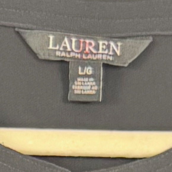 Lauren by Ralph Lauren black long sleeve keyhole collar size XL - Picture 6 of 6